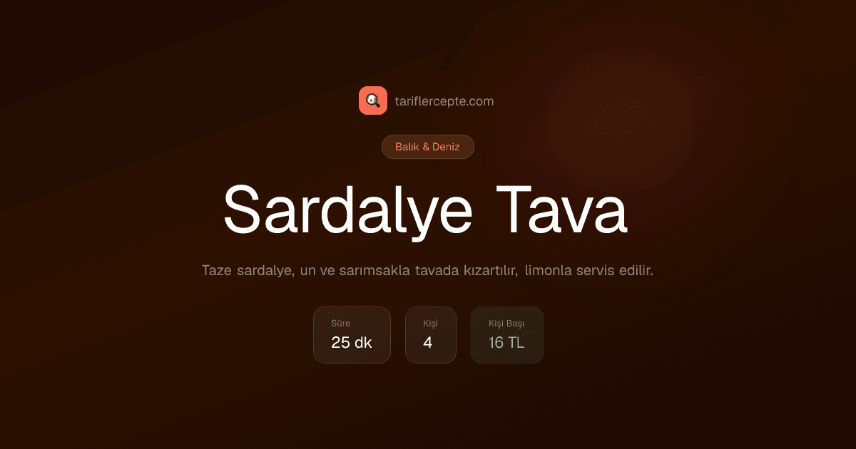 Sardalye Tava tarifi