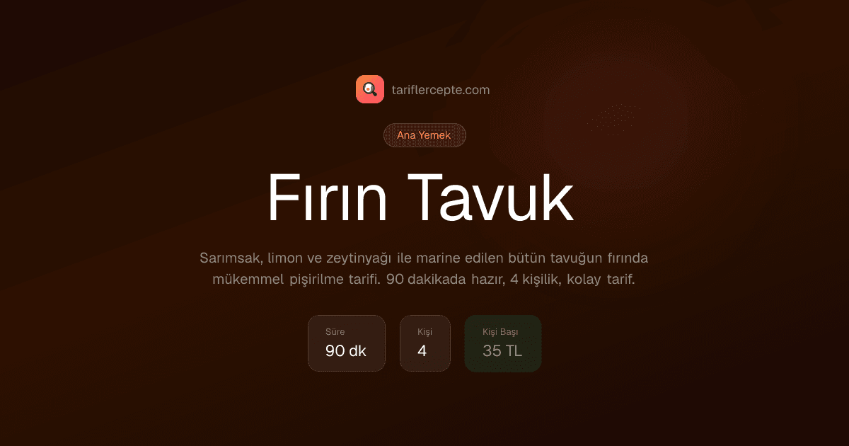 Fırın Tavuk tarifi
