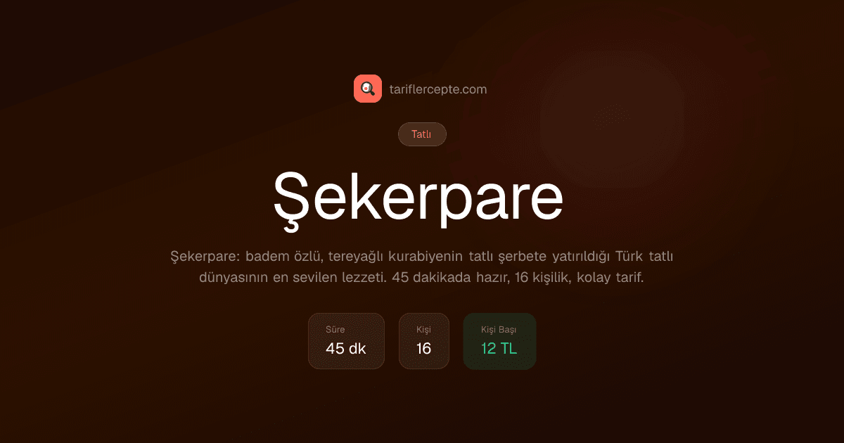 Şekerpare tarifi