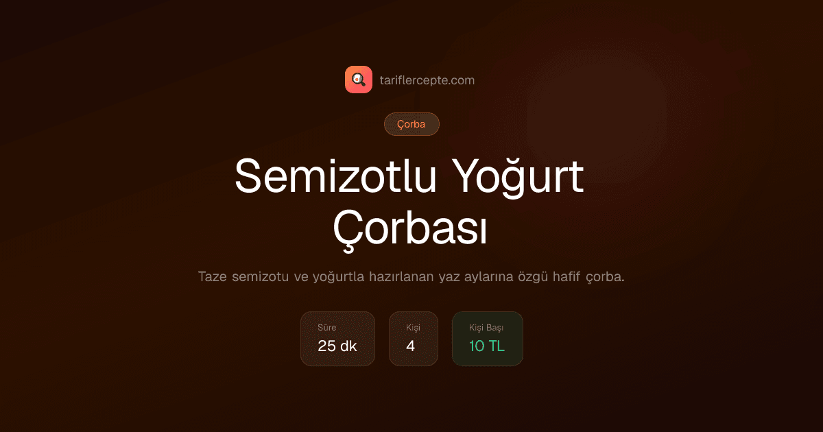 Semizotlu Yoğurt Çorbası tarifi