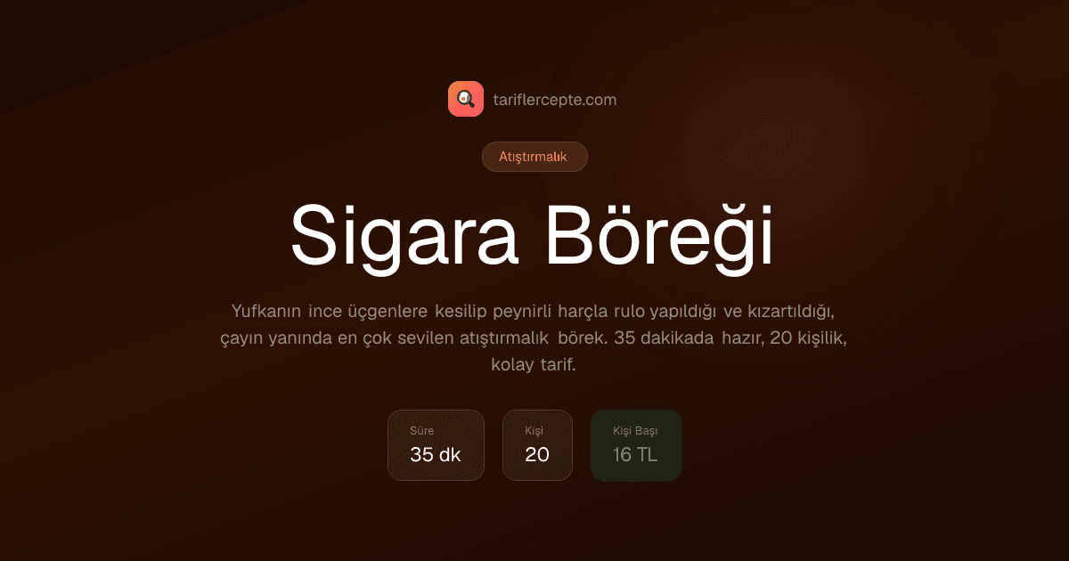 Sigara Böreği tarifi