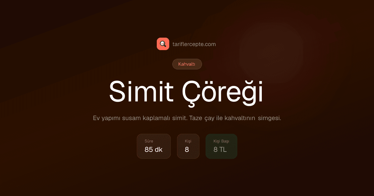 Simit Çöreği tarifi
