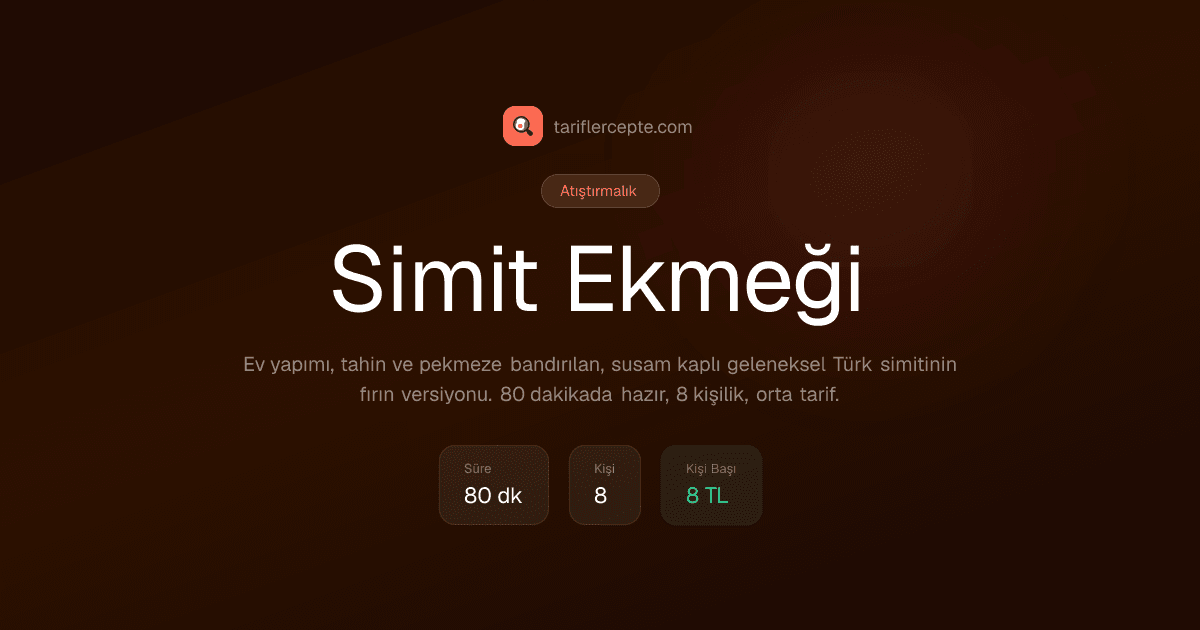Simit Ekmeği tarifi