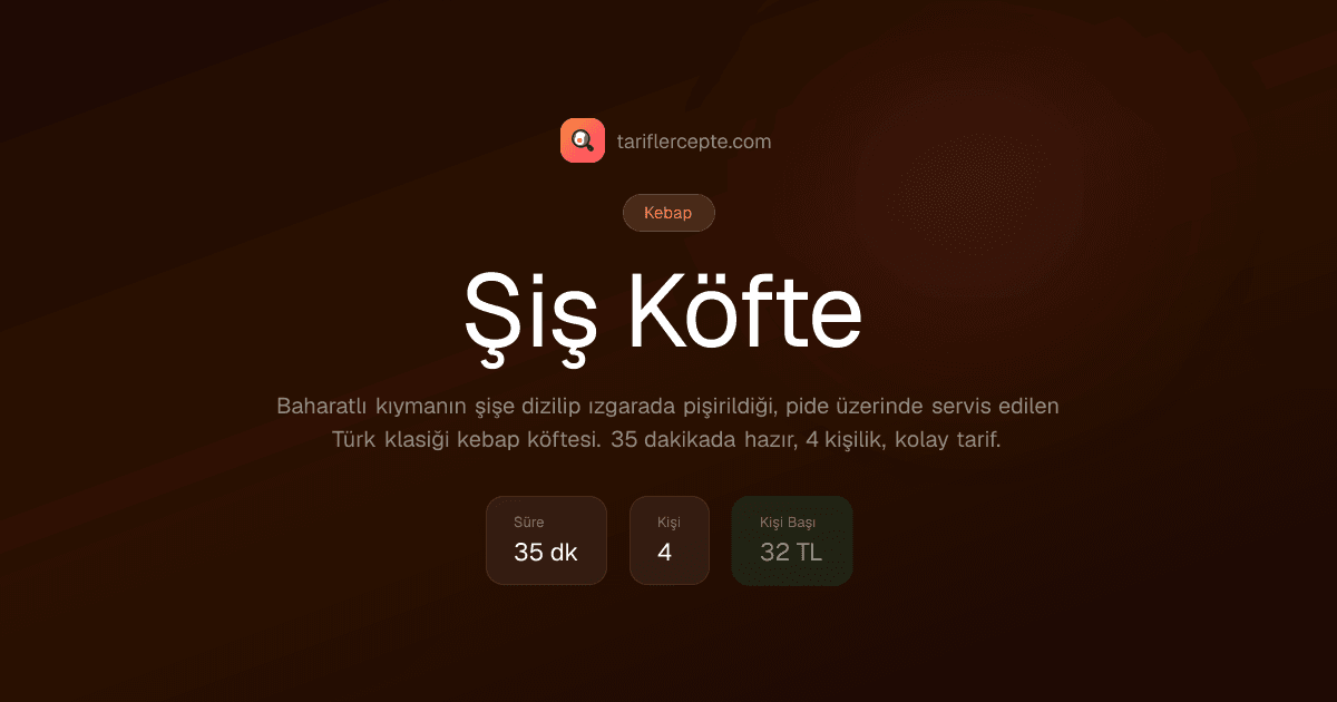 Şiş Köfte tarifi