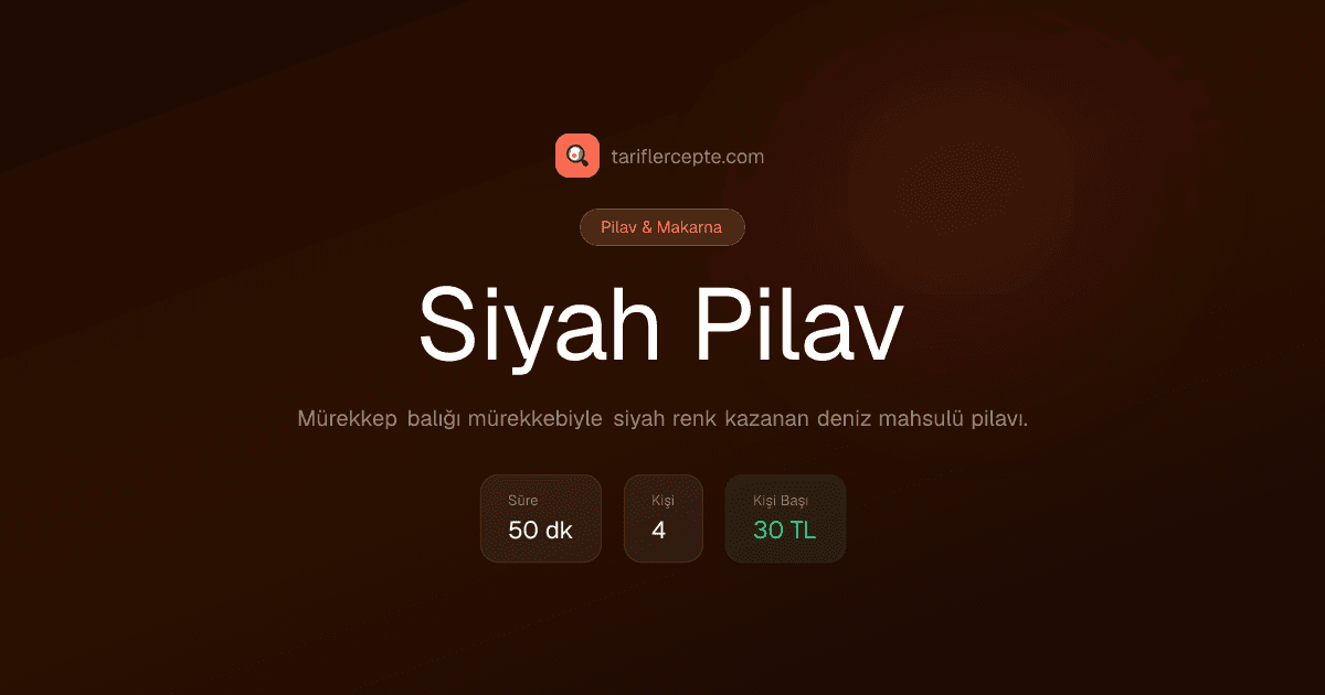 Siyah Pilav tarifi