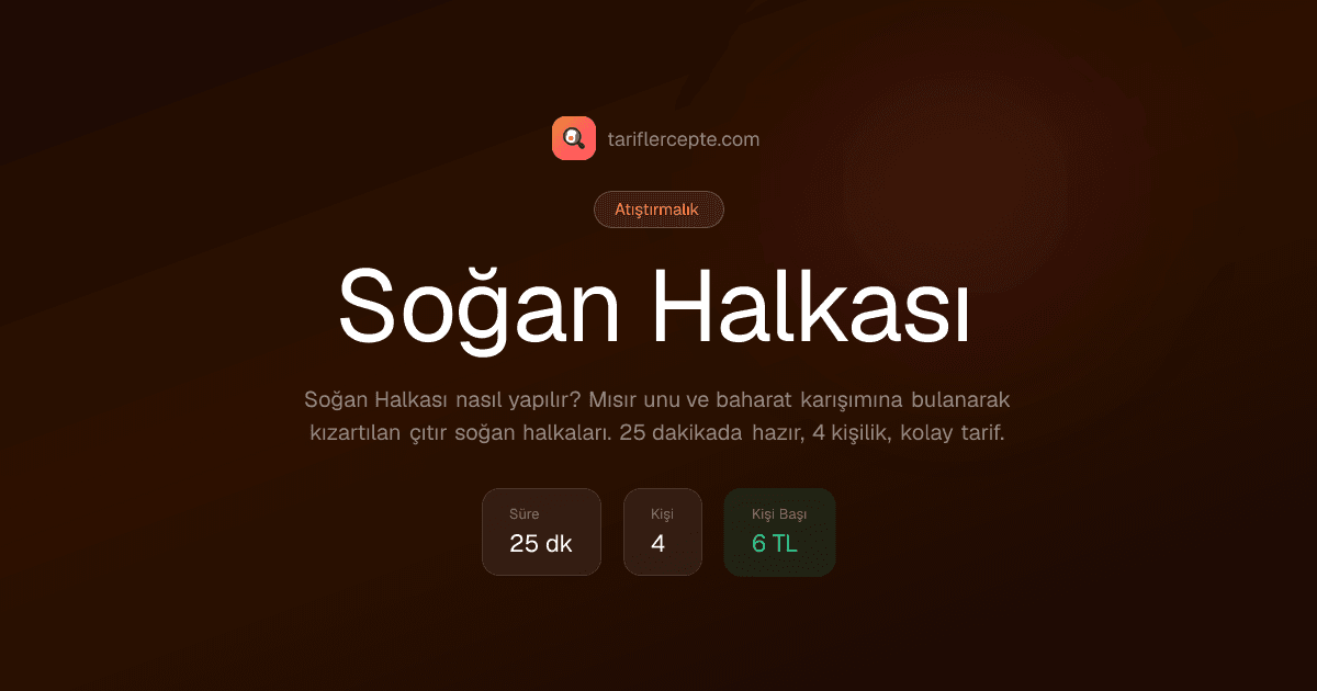 Soğan Halkası tarifi