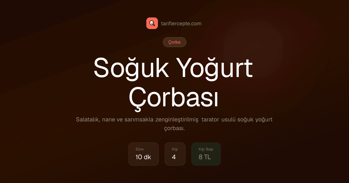 Soğuk Yoğurt Çorbası tarifi