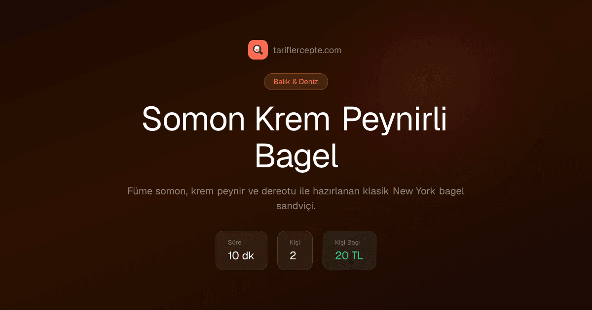 Somon Krem Peynirli Bagel tarifi