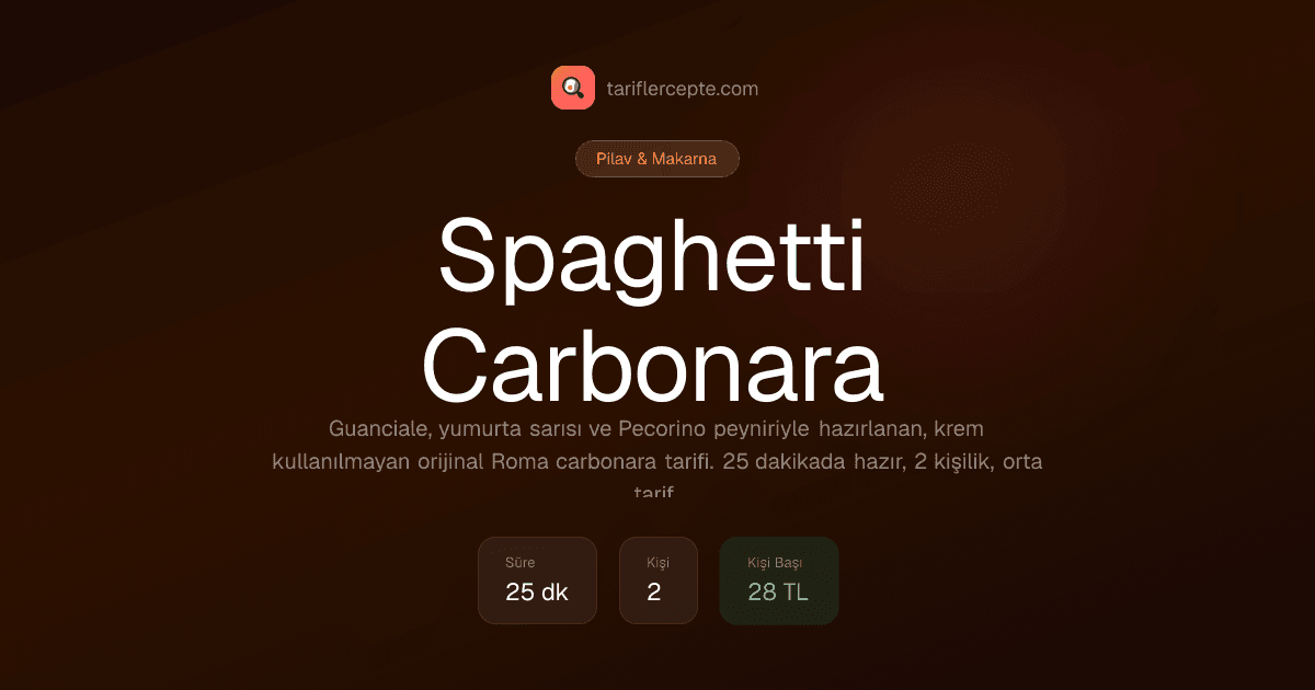 Spaghetti Carbonara tarifi