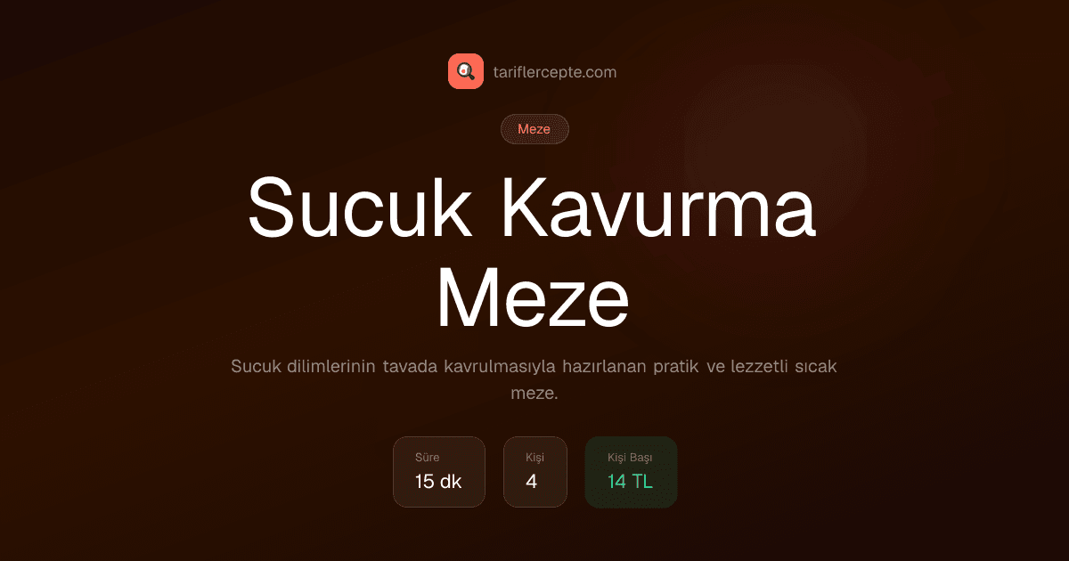Sucuk Kavurma Meze tarifi
