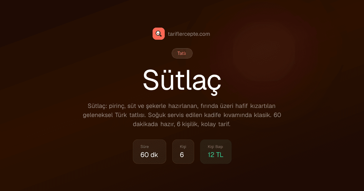 Sütlaç tarifi