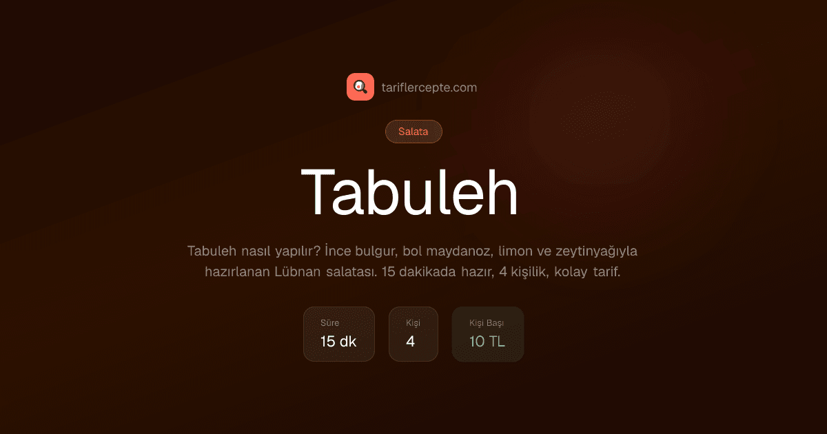 Tabuleh tarifi