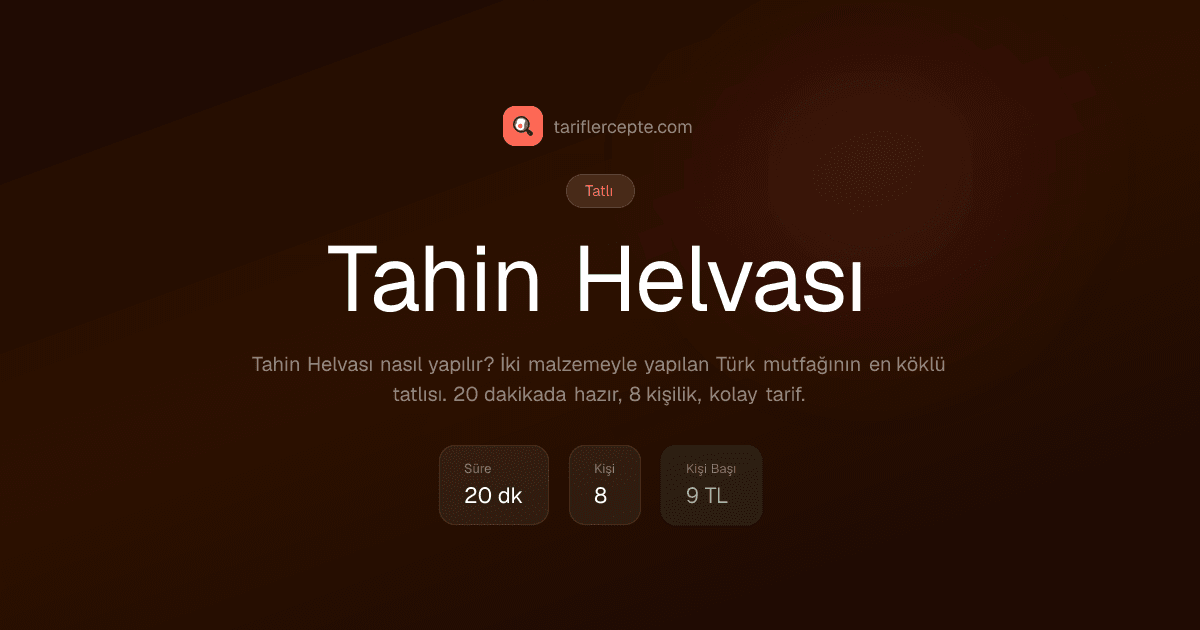 Tahin Helvası tarifi