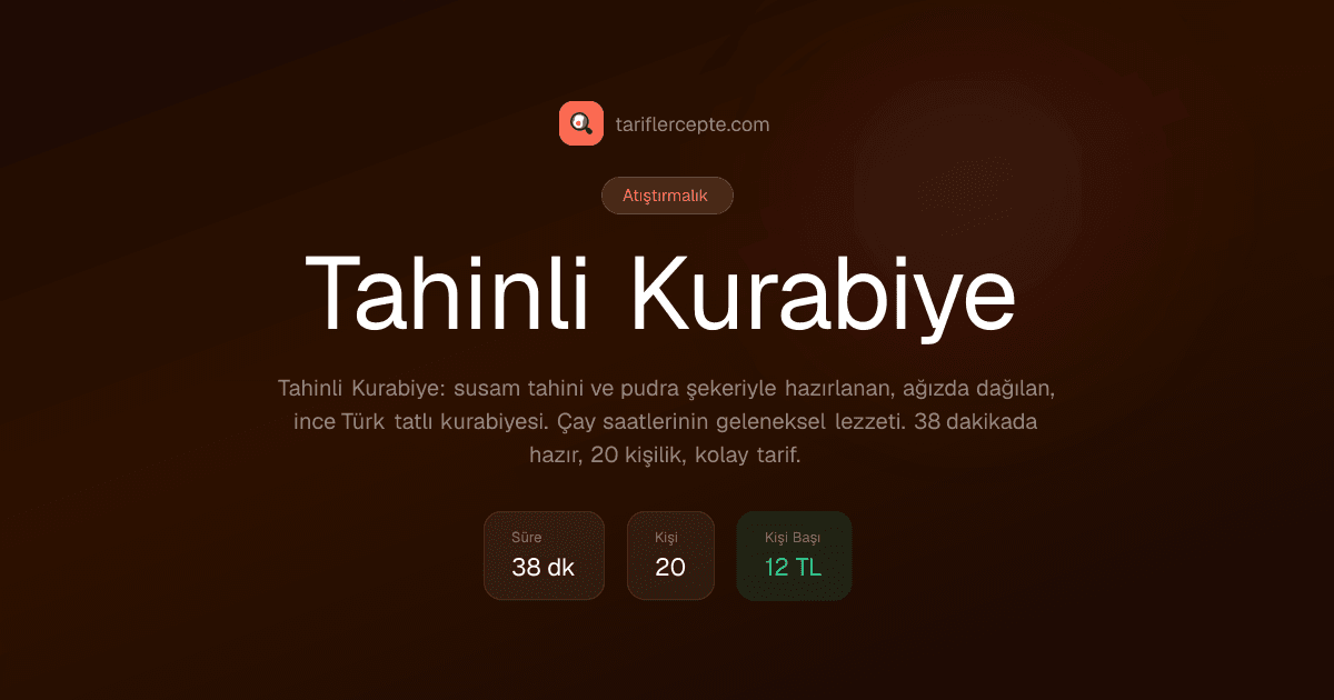 Tahinli Kurabiye tarifi