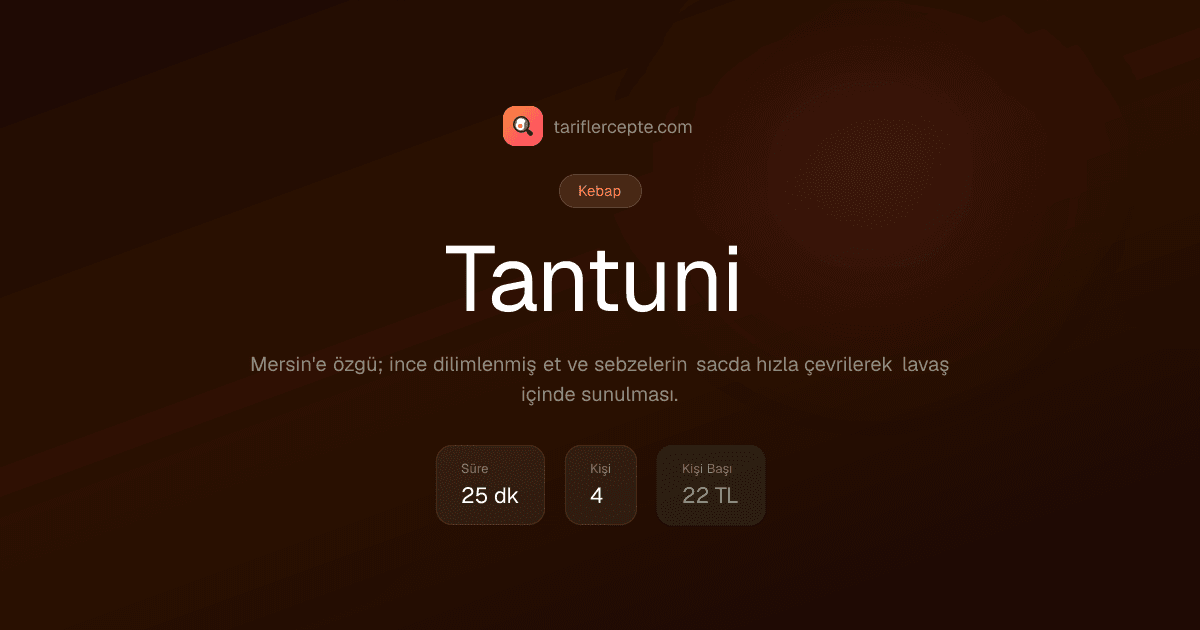 Tantuni tarifi