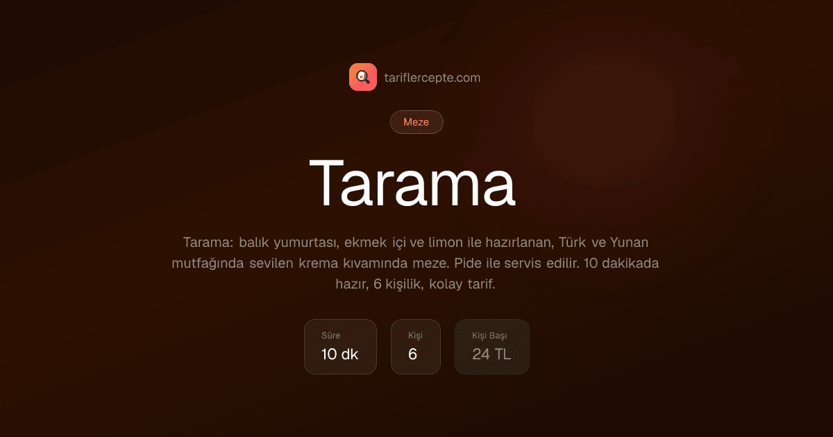 Tarama tarifi