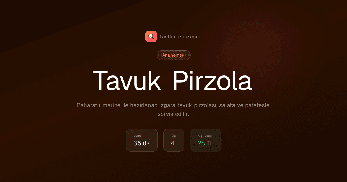 Tavuk Pirzola tarifi