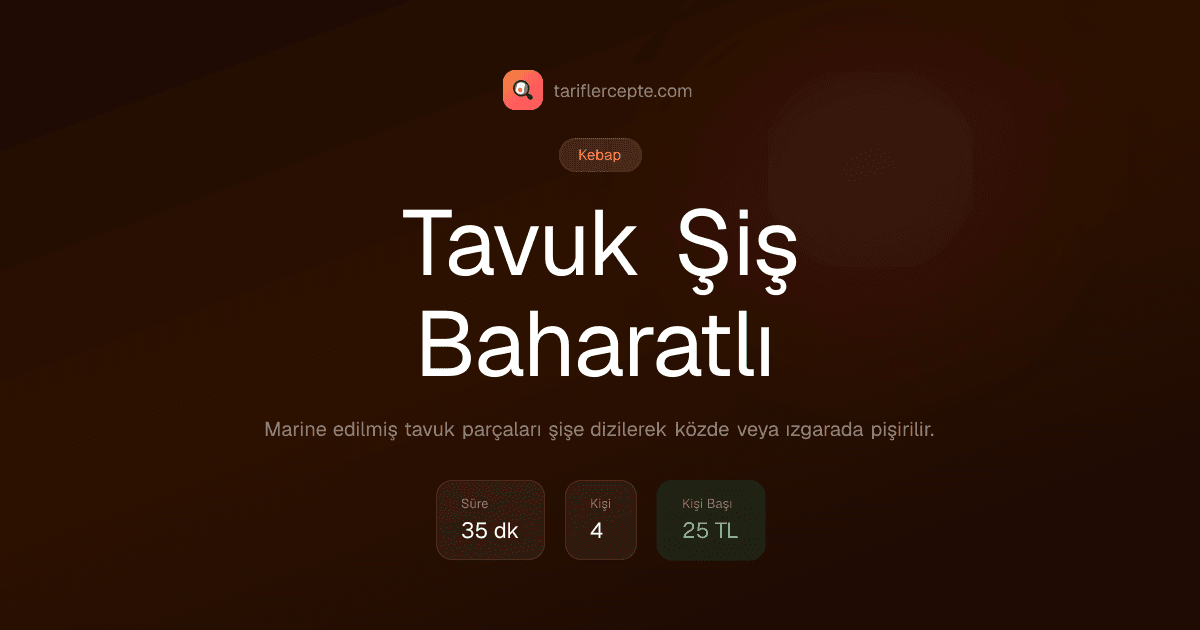 Tavuk Şiş Baharatlı tarifi