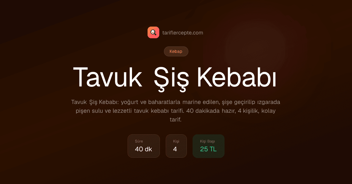 Tavuk Şiş Kebabı tarifi