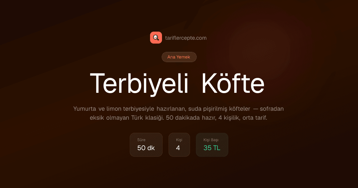 Terbiyeli Köfte tarifi