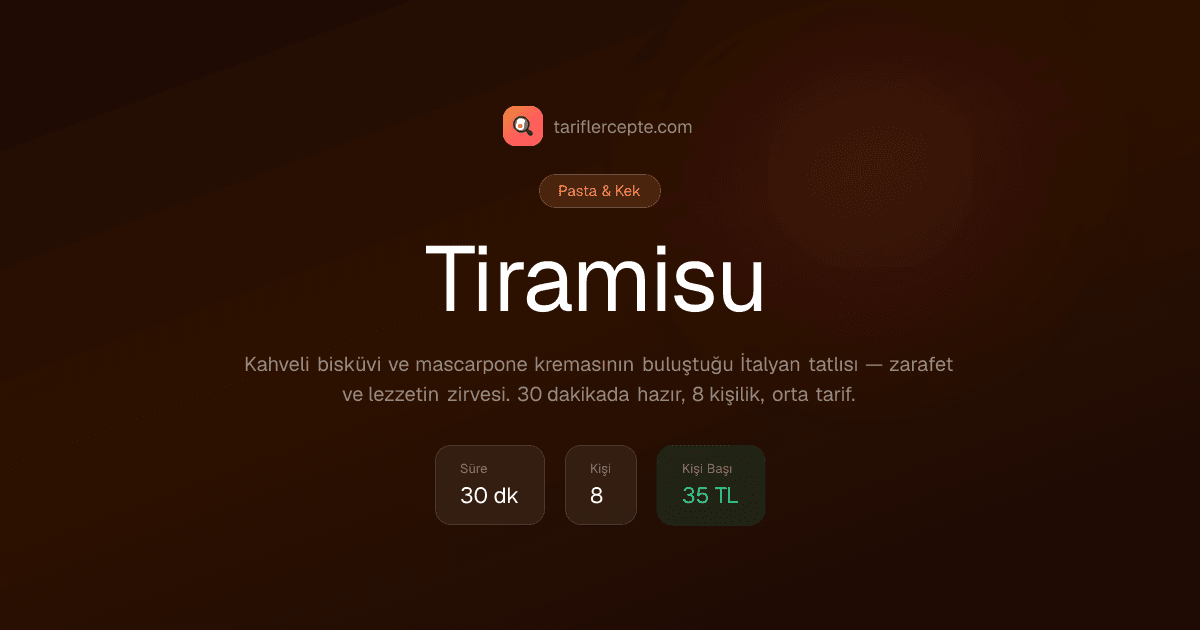 Tiramisu tarifi