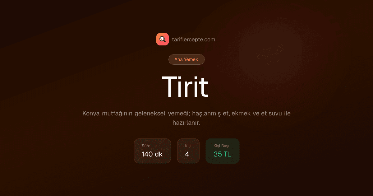 Tirit tarifi