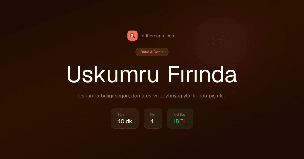 Uskumru Fırında tarifi