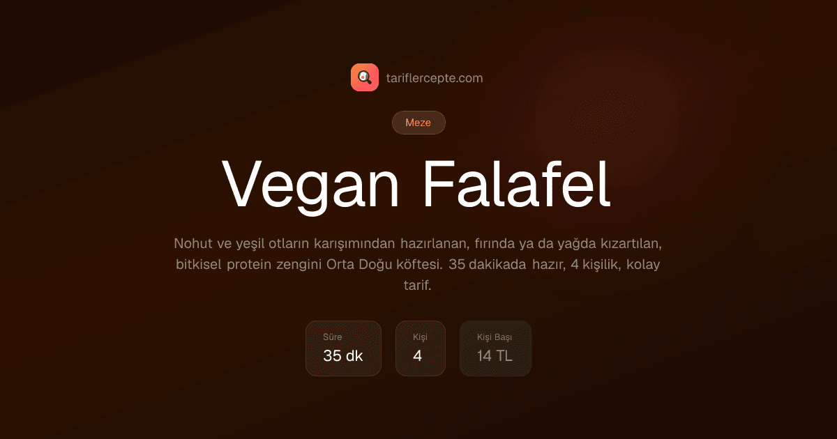 Vegan Falafel tarifi