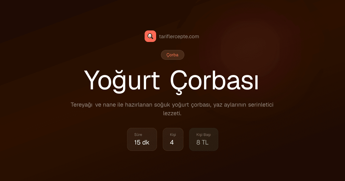 Yoğurt Çorbası tarifi