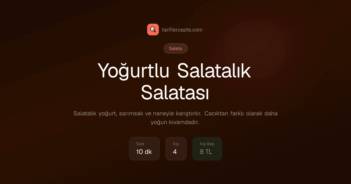 Yoğurtlu Salatalık Salatası tarifi