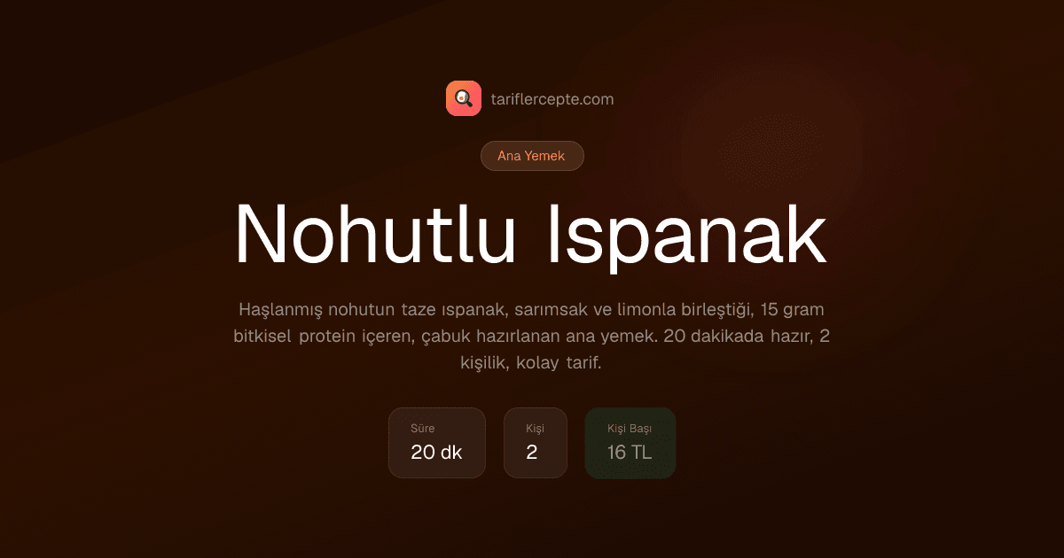 Nohutlu Ispanak tarifi