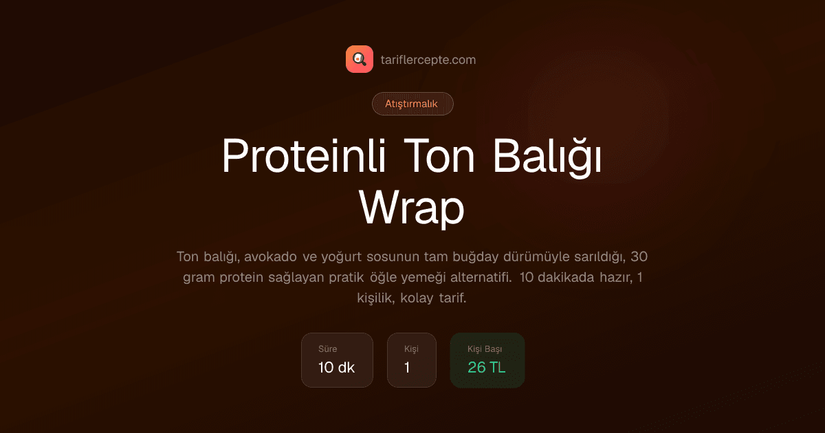 Proteinli Ton Balığı Wrap tarifi
