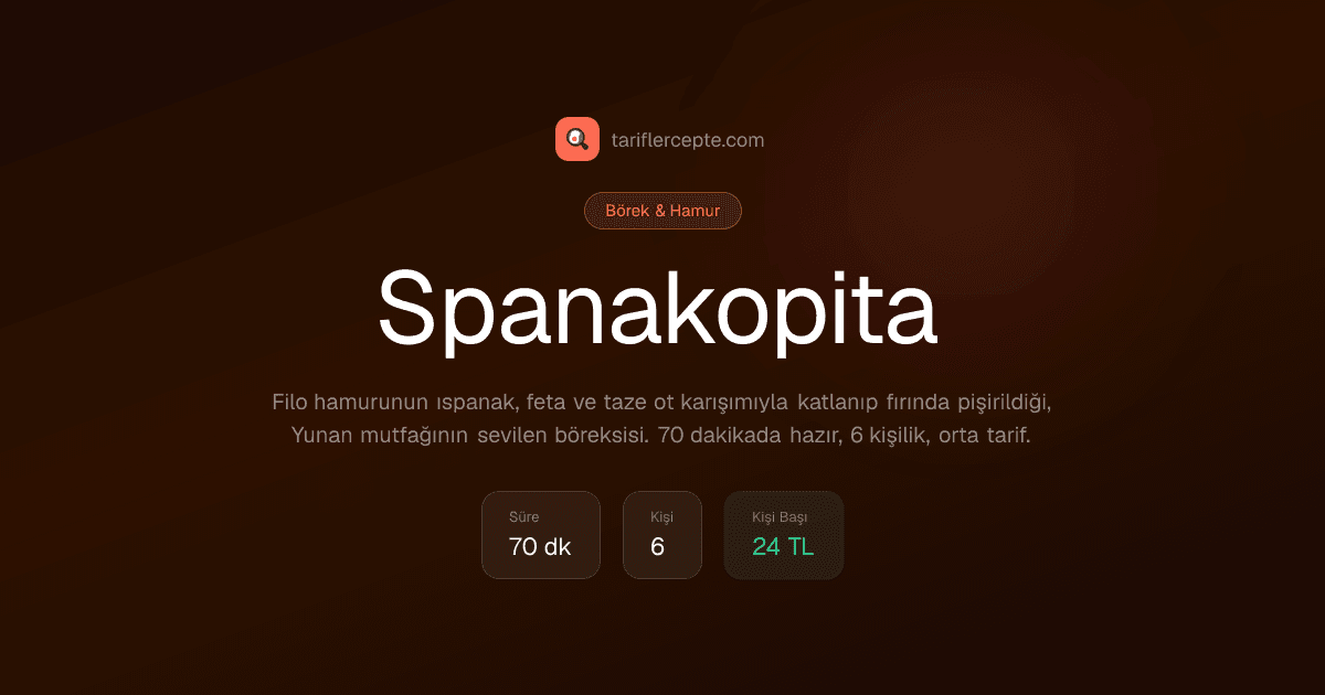 Spanakopita tarifi