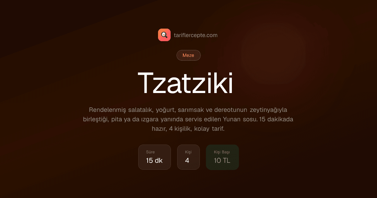 Tzatziki tarifi