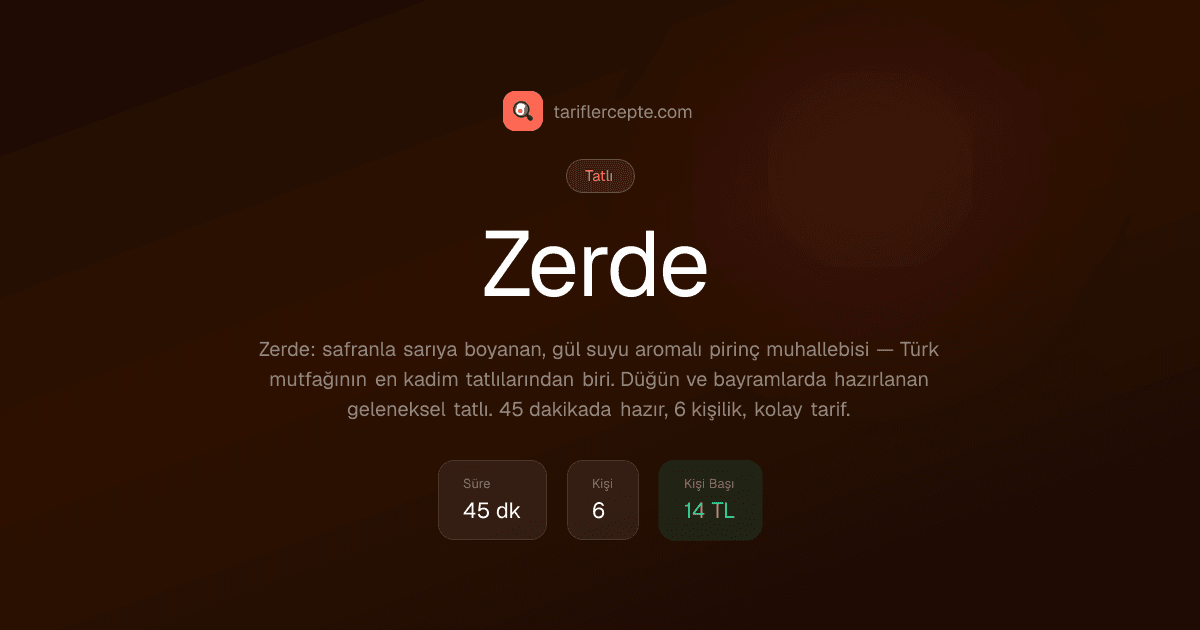 Zerde tarifi