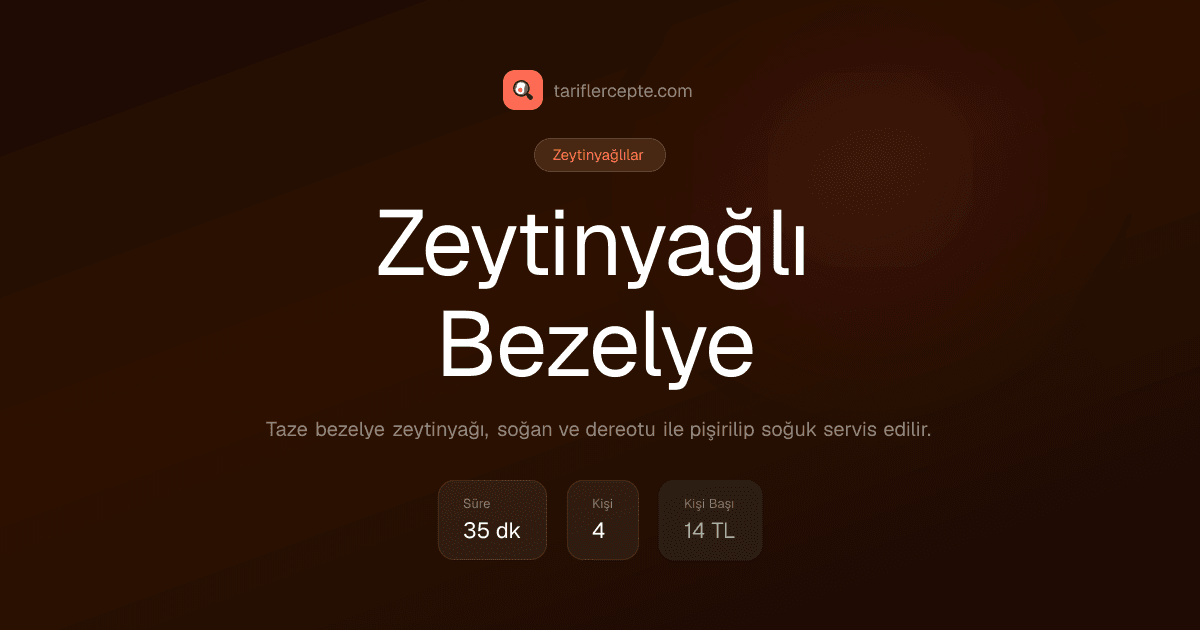Zeytinyağlı Bezelye tarifi