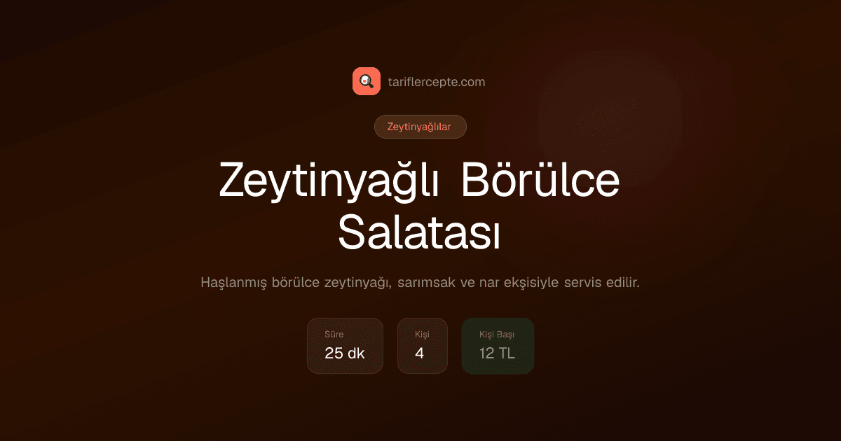 Zeytinyağlı Börülce Salatası tarifi