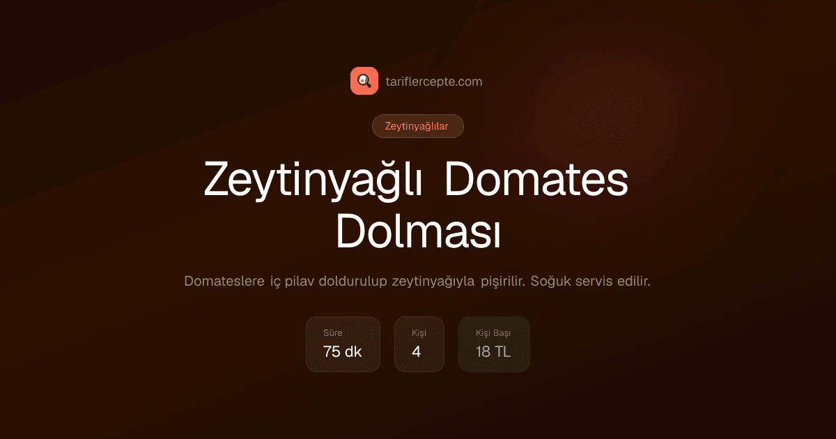 Zeytinyağlı Domates Dolması tarifi