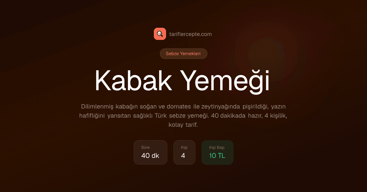 Kabak Yemeği tarifi
