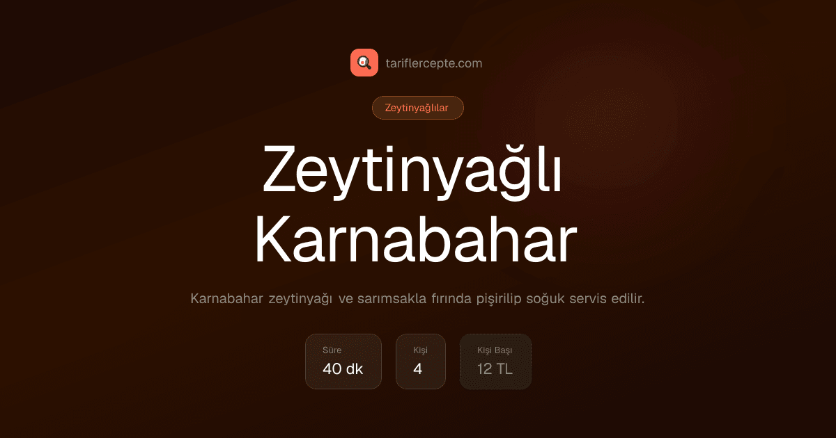 Zeytinyağlı Karnabahar tarifi
