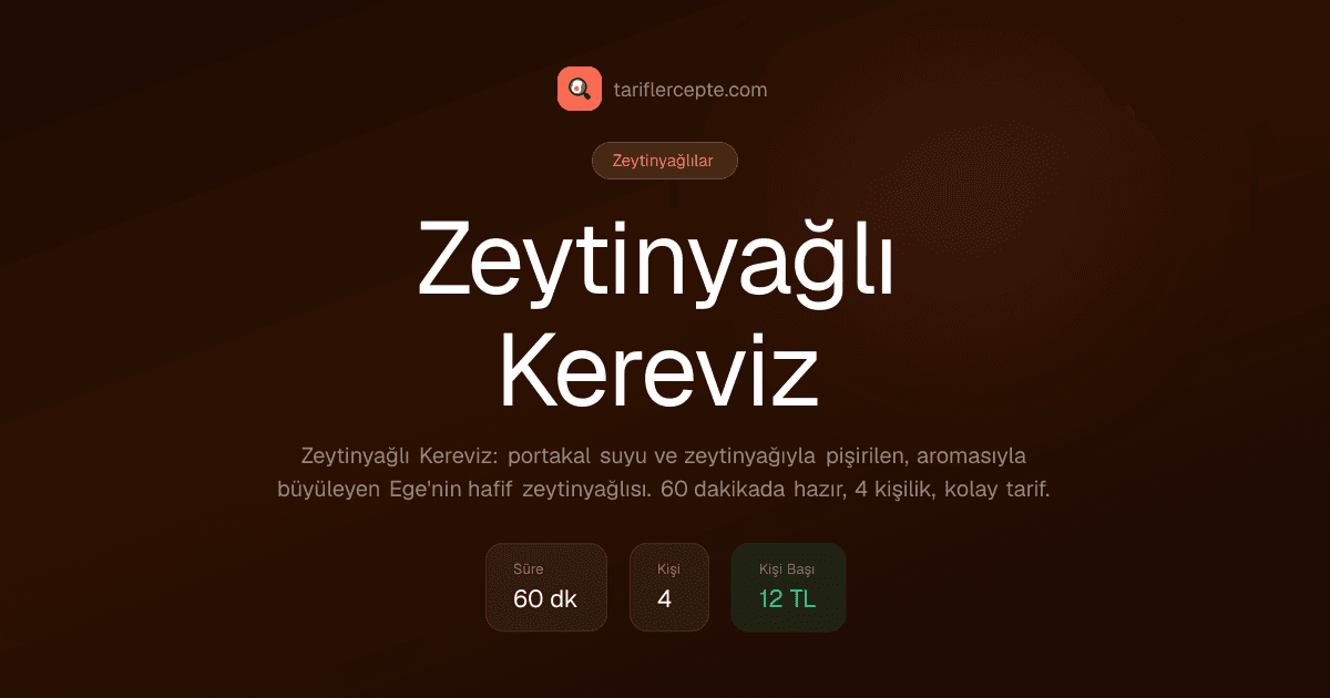 Zeytinyağlı Kereviz tarifi