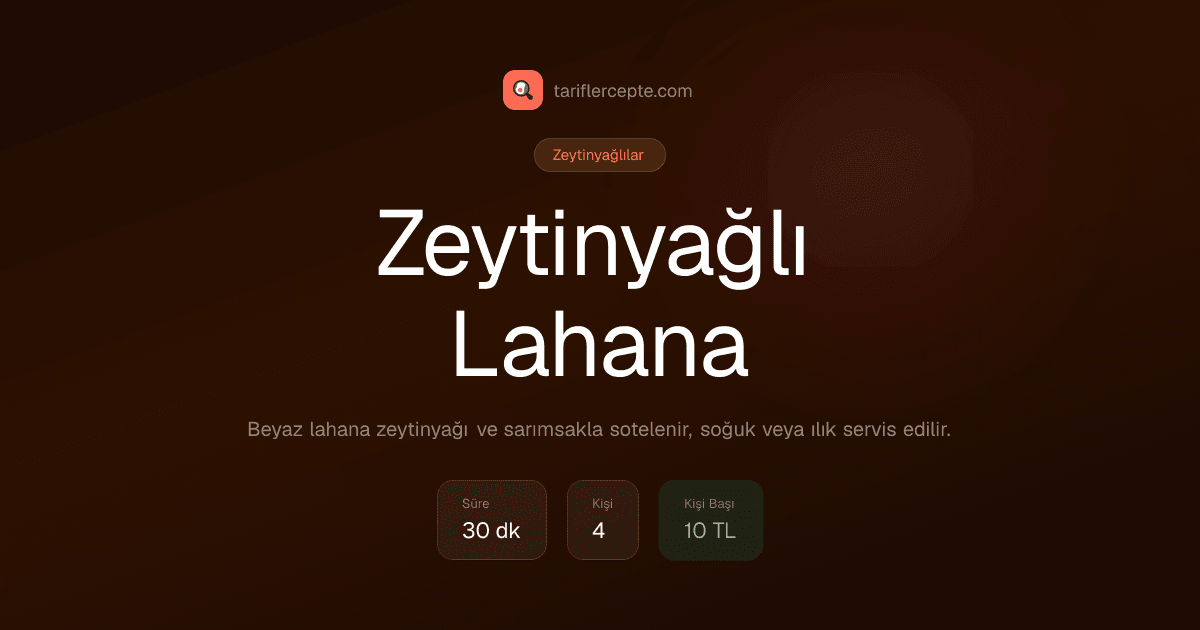 Zeytinyağlı Lahana tarifi