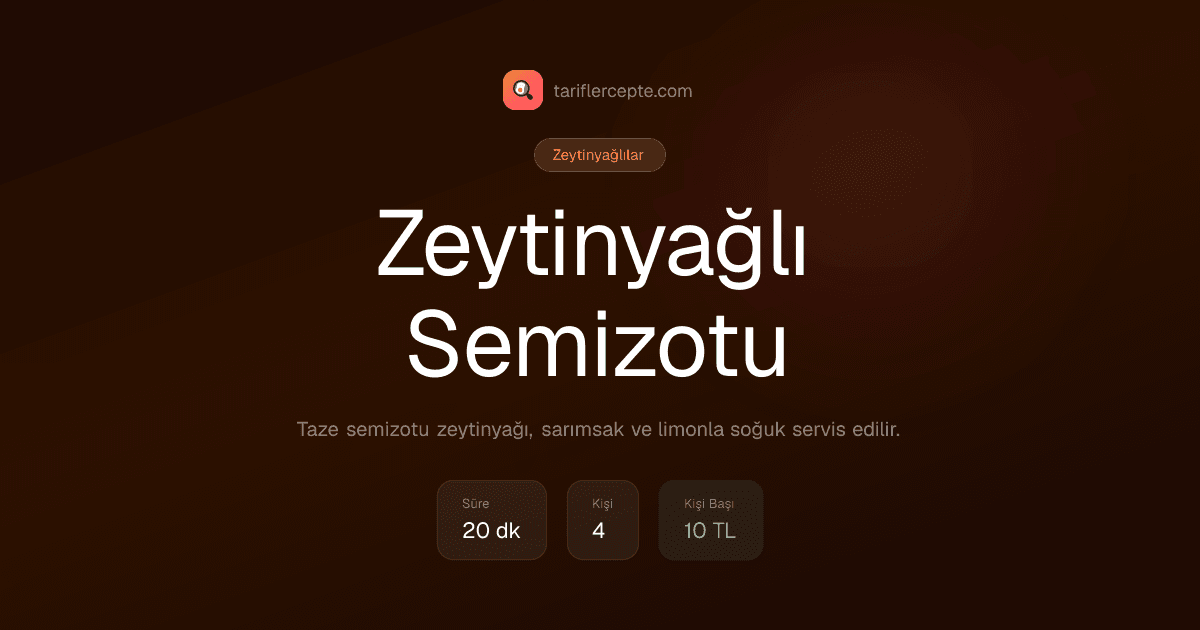 Zeytinyağlı Semizotu tarifi