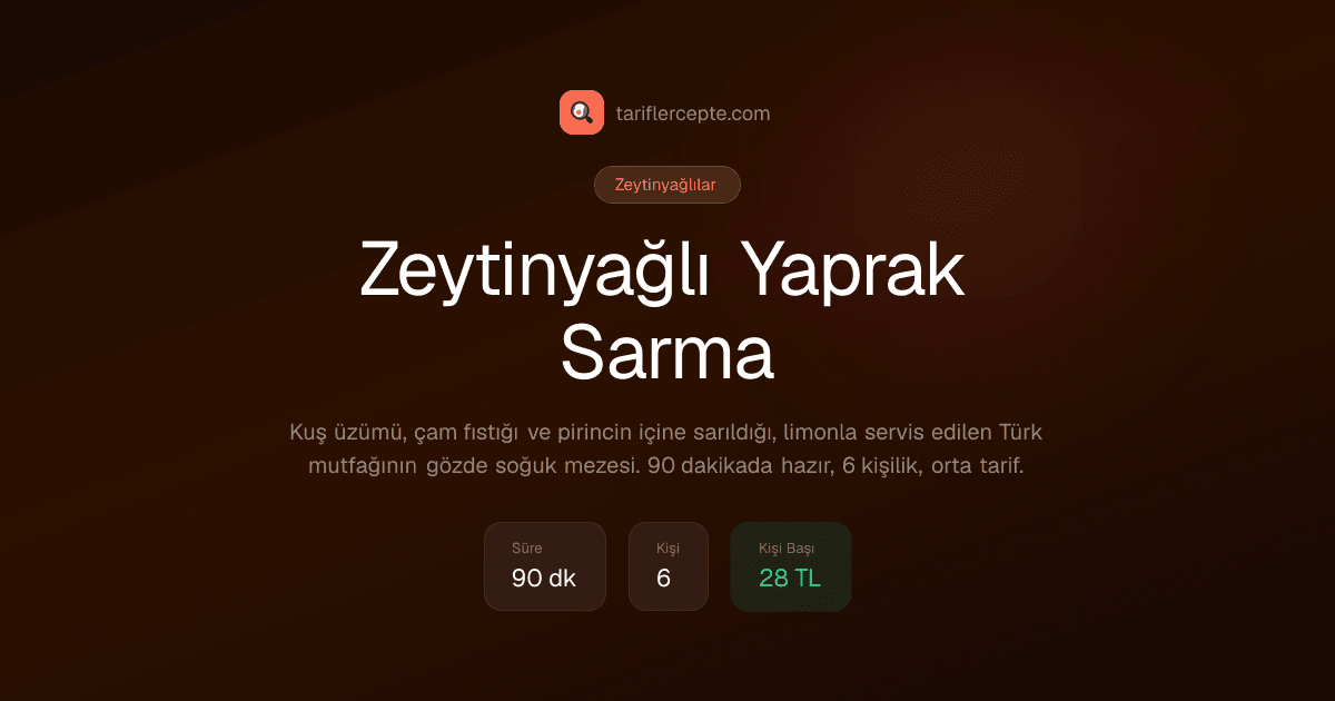 Zeytinyağlı Yaprak Sarma tarifi